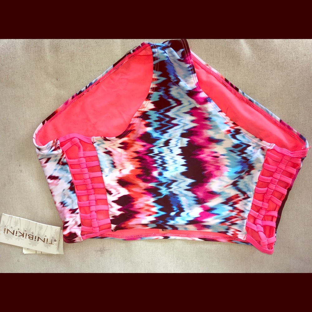NWT TiniBikini High Rise Multicolor Bottoms Sz 1X